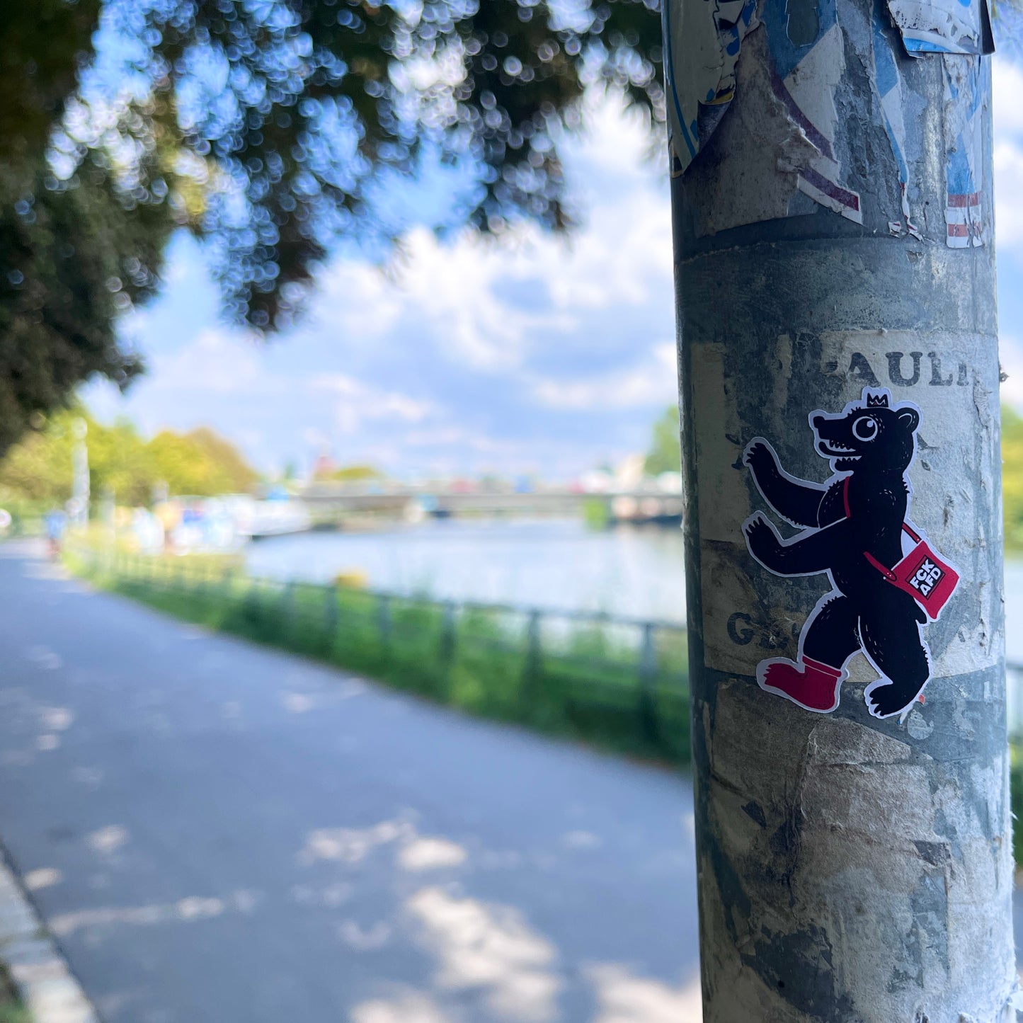 Berliner Baer - FCKAFD - Aufkleber 5,5x4cm Berlin Sticker outdoor / Aufkleber